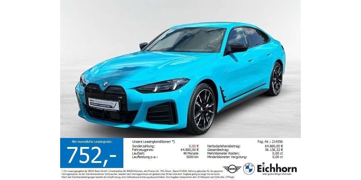 BMW i4 25.739 km 64.250 &euro; Miltenberg 63897