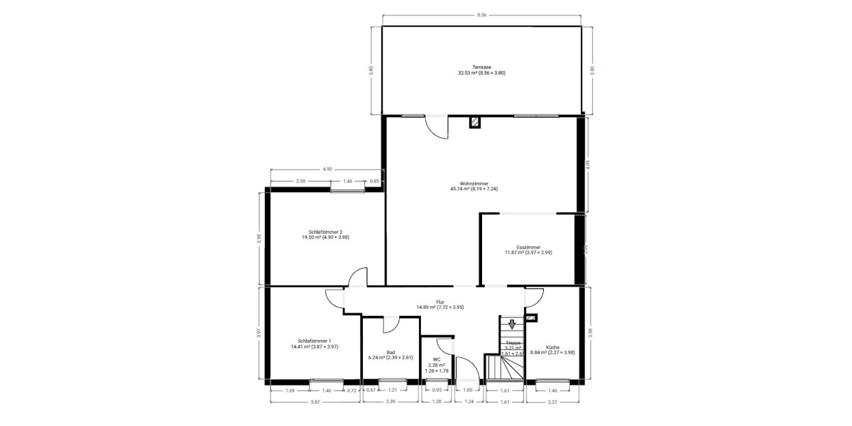 Reihenmittelhaus Offenbach am Main Bieber - 3 Zimmer, 140 m&sup2;, 388.000&euro; | Angebot:24991751