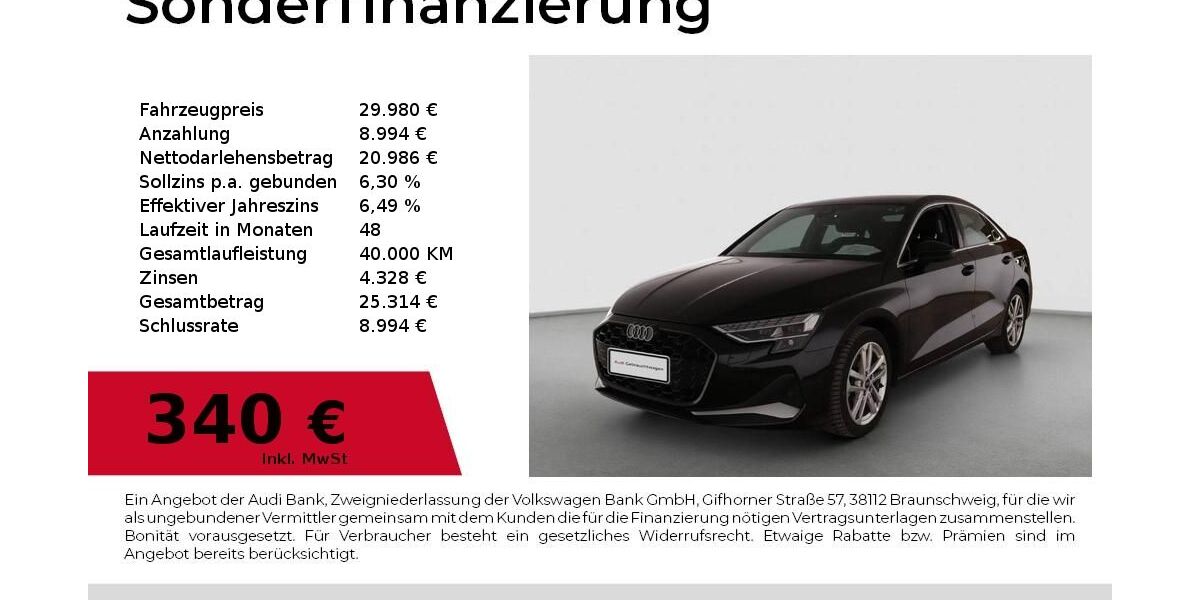Audi A3 32.700 km 29.640 &euro; Nürnberg 90411