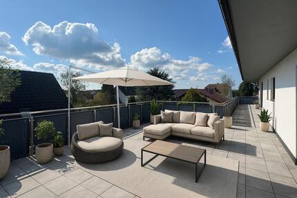 Exklusive möblierte Penthousewohnung mit riesiger Terrasse in ruhiger Lage von Mainhausen zimmer