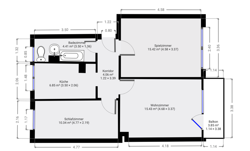 Etagenwohnung Pritzwalk - 3 Zimmer, 57 m&sup2;, 340&euro; | Angebot:25097197
