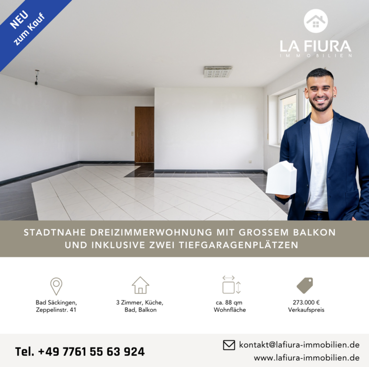 Wohnung zum Kaufen in Bad Säckingen 273.000 € 87.76 m²