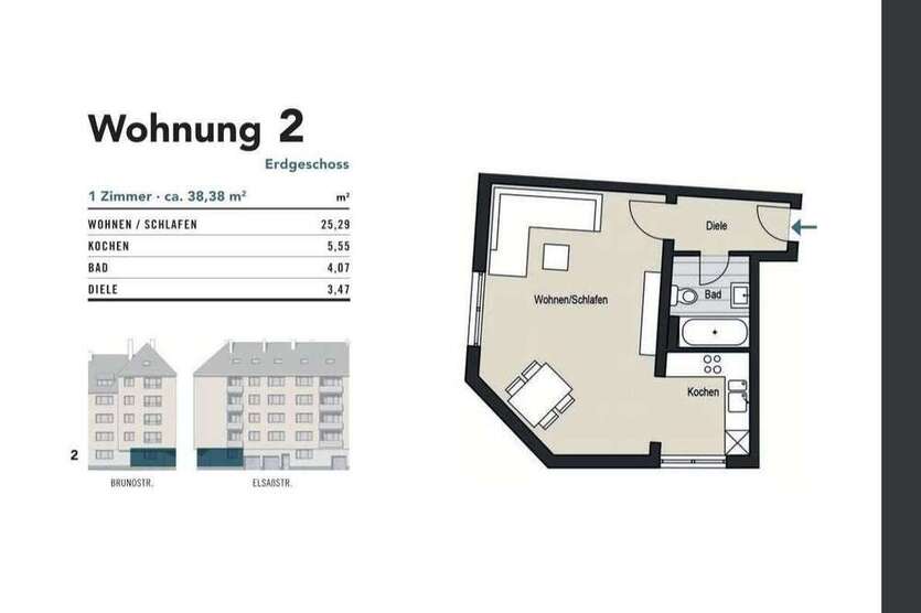 Wohnung zum Kaufen in Köln 219.000 € 38.38 m²