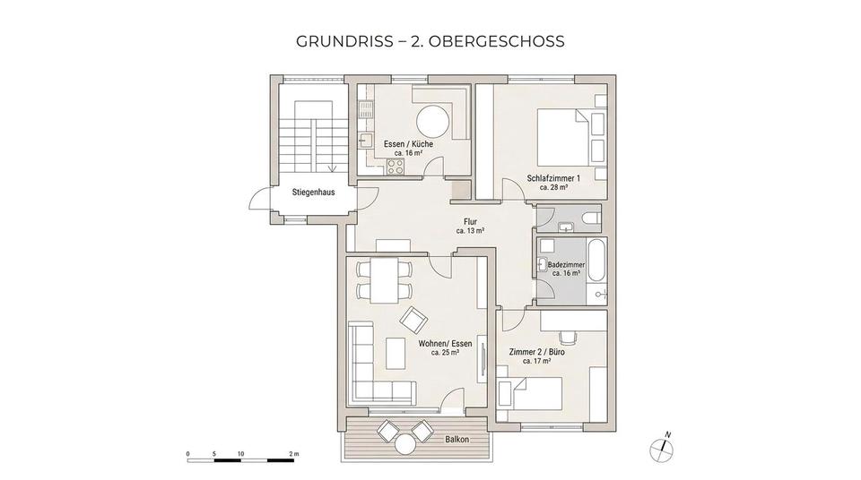 Etagenwohnung Ansbach - 3 Zimmer, 88 m&sup2;, 229.000&euro; | Angebot:26098794