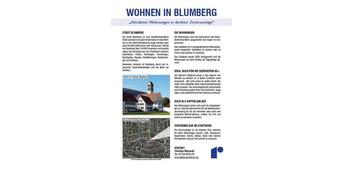 Etagenwohnung Blumberg - 2 Zimmer, 53 m&sup2;, 158.470&euro; | Angebot:25729977