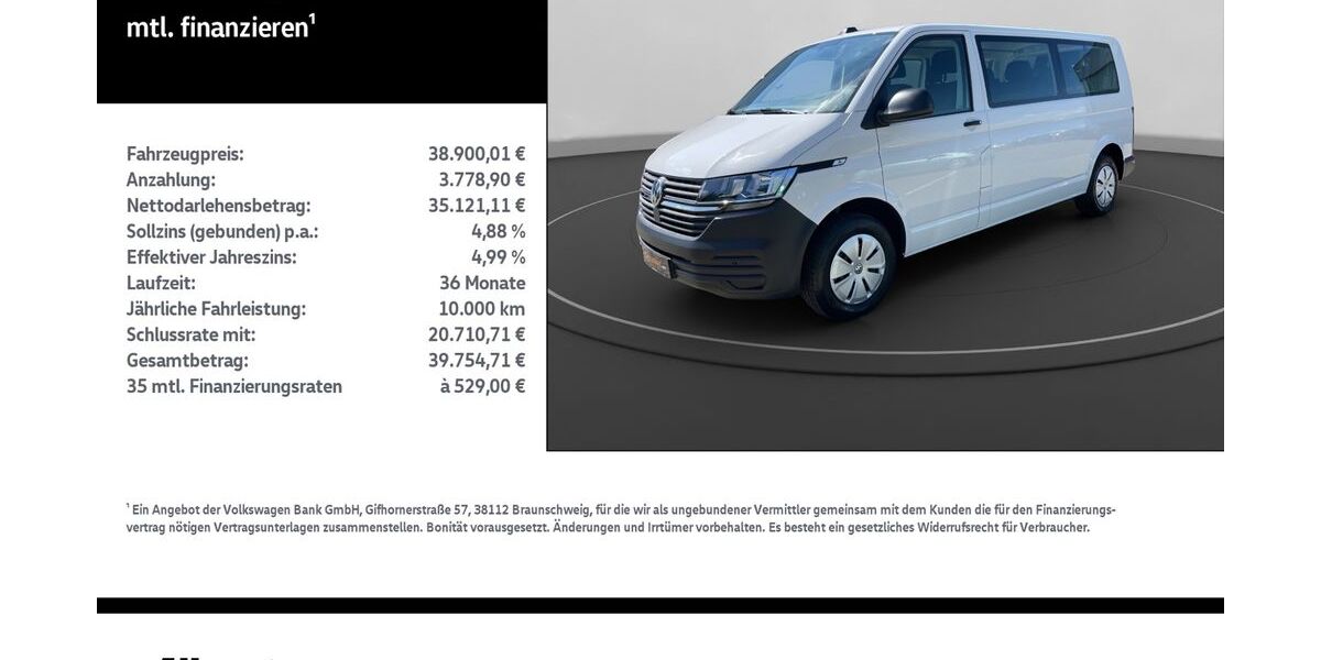 VW T6 Kombi 28.200 km 38.900 &euro; Mühlhausen/Thüringen 99974