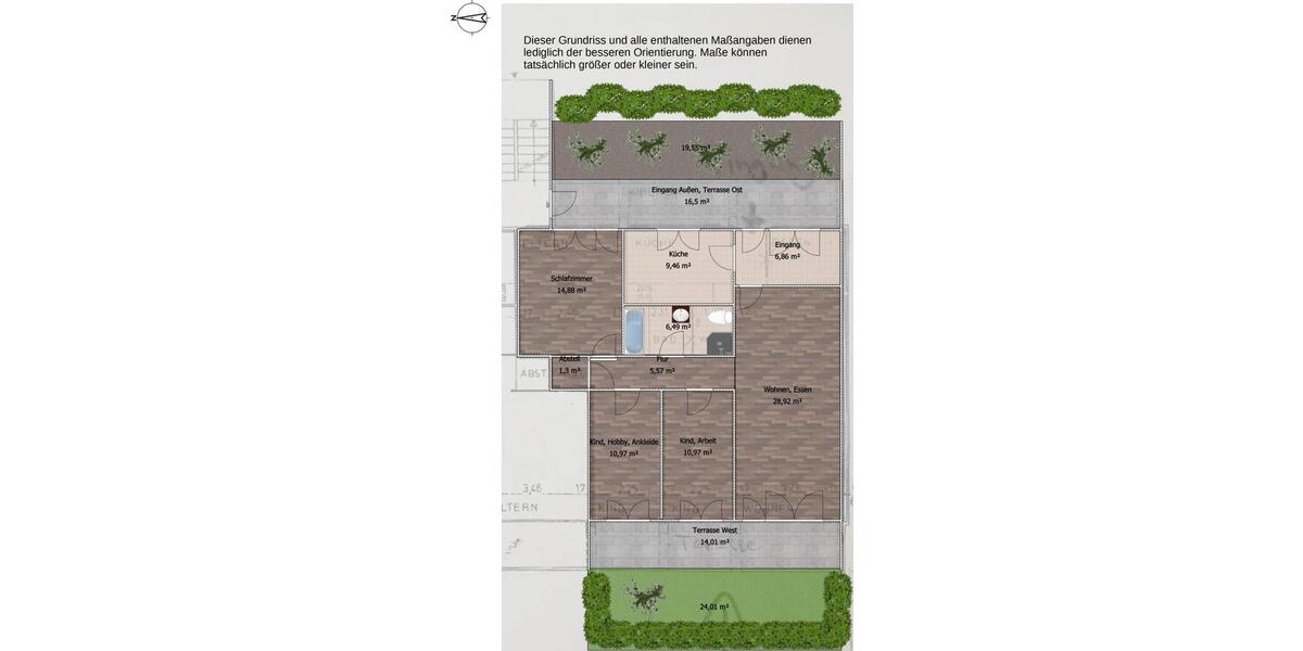 Erdgeschoßwohnung Rheinfelden (Baden) - 4 Zimmer, 95 m&sup2;, 349.000&euro; | Angebot:25209137
