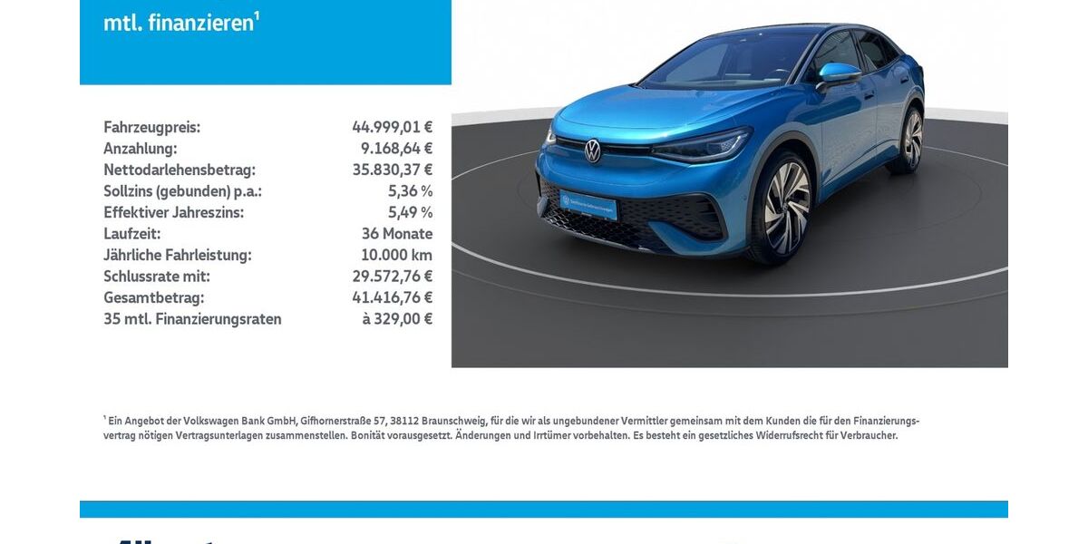 VW ID.5 13.084 km 44.999 &euro; Mühlhausen/Thüringen 99974