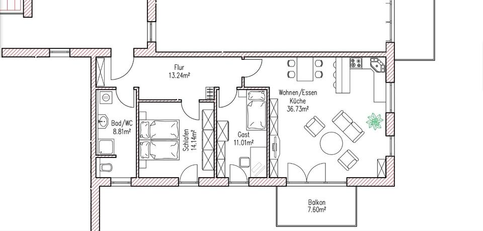Etagenwohnung Freystadt - 3 Zimmer, 88 m&sup2;, 1.000&euro; | Angebot:26322600