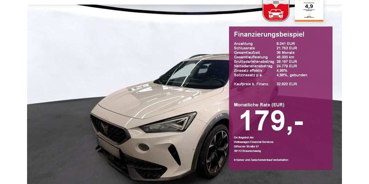 Cupra Formentor 21.800 km 32.820 &euro; Albbruck 79774