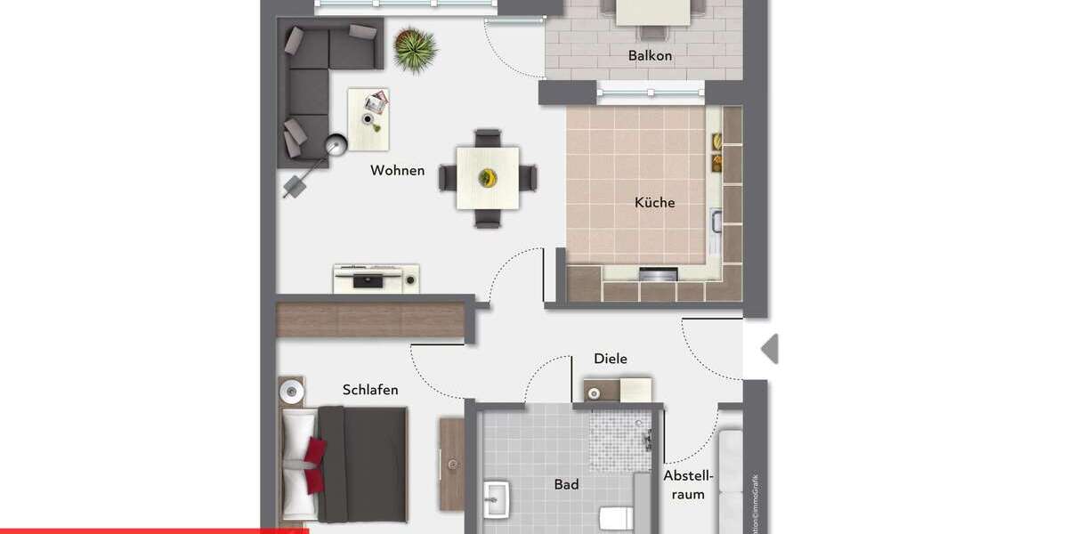Etagenwohnung Schlitz - 2 Zimmer, 63 m&sup2;, 225.000&euro; | Angebot:25933416