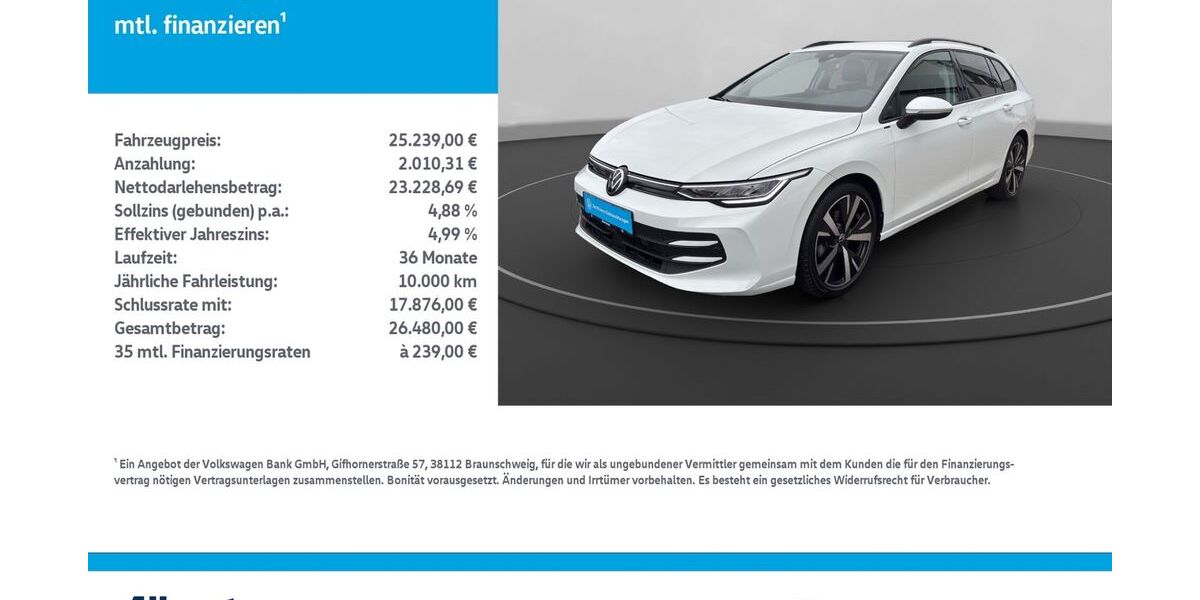 VW Golf 18.796 km 24.589 &euro; Leinefelde-Worbis/DE 37327