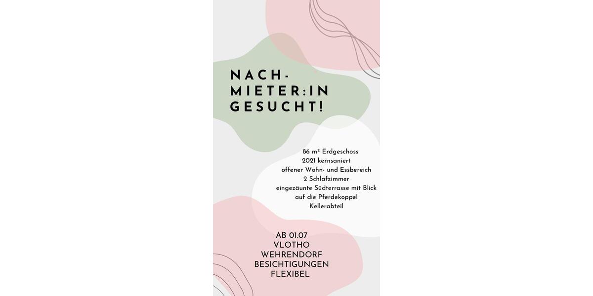 Etagenwohnung Vlotho - 3 Zimmer, 86 m&sup2;, 800&euro; | Angebot:26342995