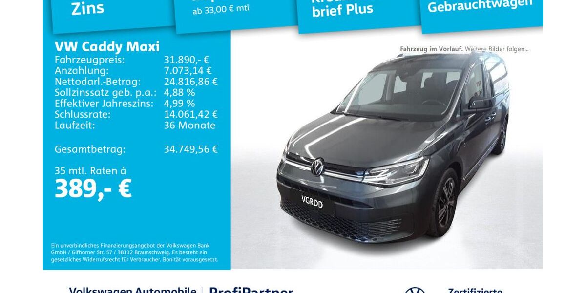 VW Caddy Maxi 55.262 km 29.890 &euro; Dresden 01067