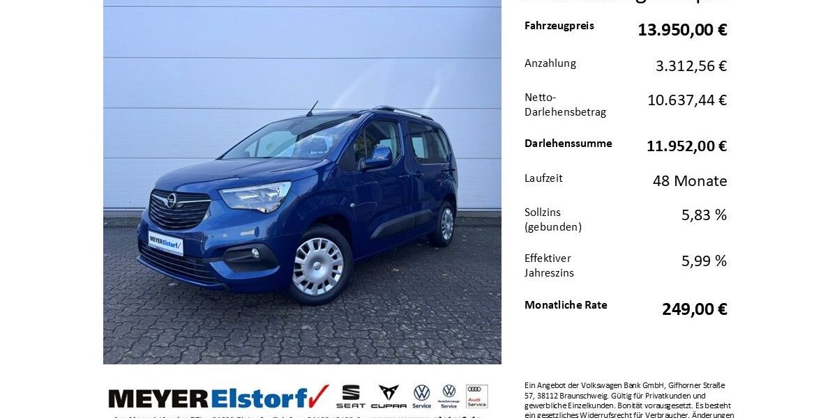 Opel Combo Life 126.100 km 13.950 &euro; Neu Wulmstorf 21629