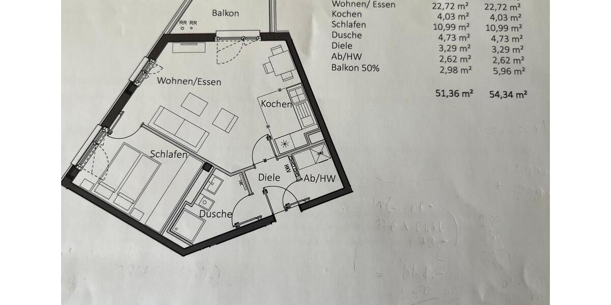 Dachgeschoßwohnung München Aubing-Lochhausen-Langwied - 2 Zimmer, 54 m&sup2;, 480.000&euro; | Angebot:26991600