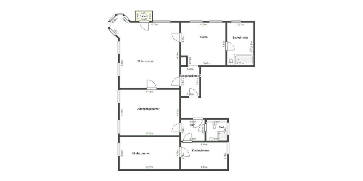Etagenwohnung Rehau - 4 Zimmer, 122 m&sup2;, 700&euro; | Angebot:24597217