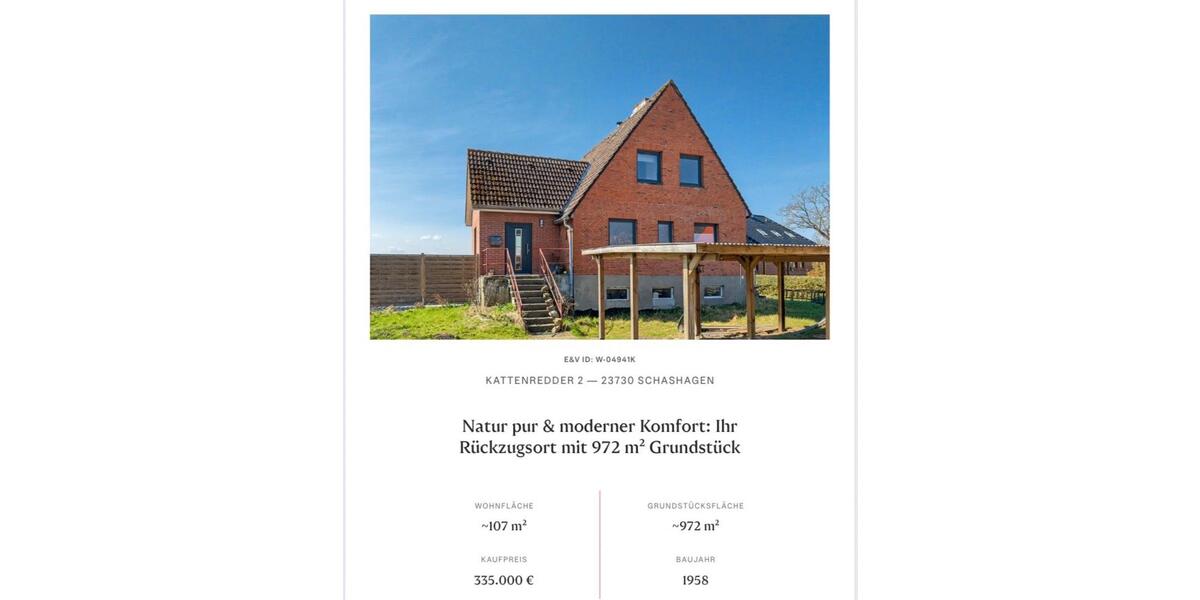 Einfamilienhaus Neustadt in Holstein - 3 Zimmer, 107 m&sup2;, 335.000&euro; | Angebot:26738881
