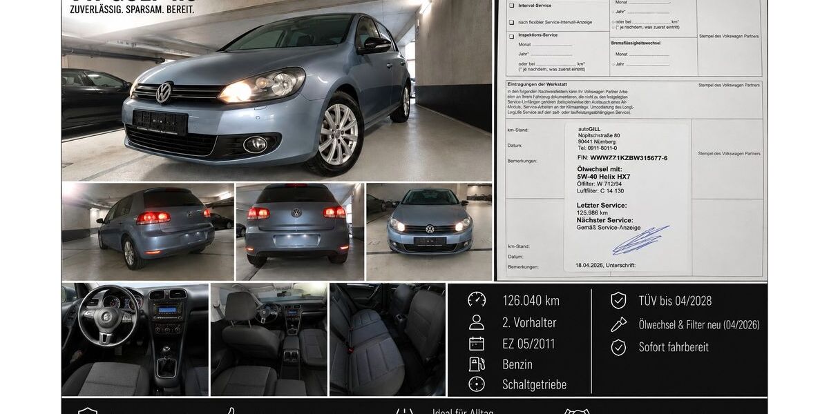 VW Golf 125.000 km 6.399 &euro; Nürnberg 90427