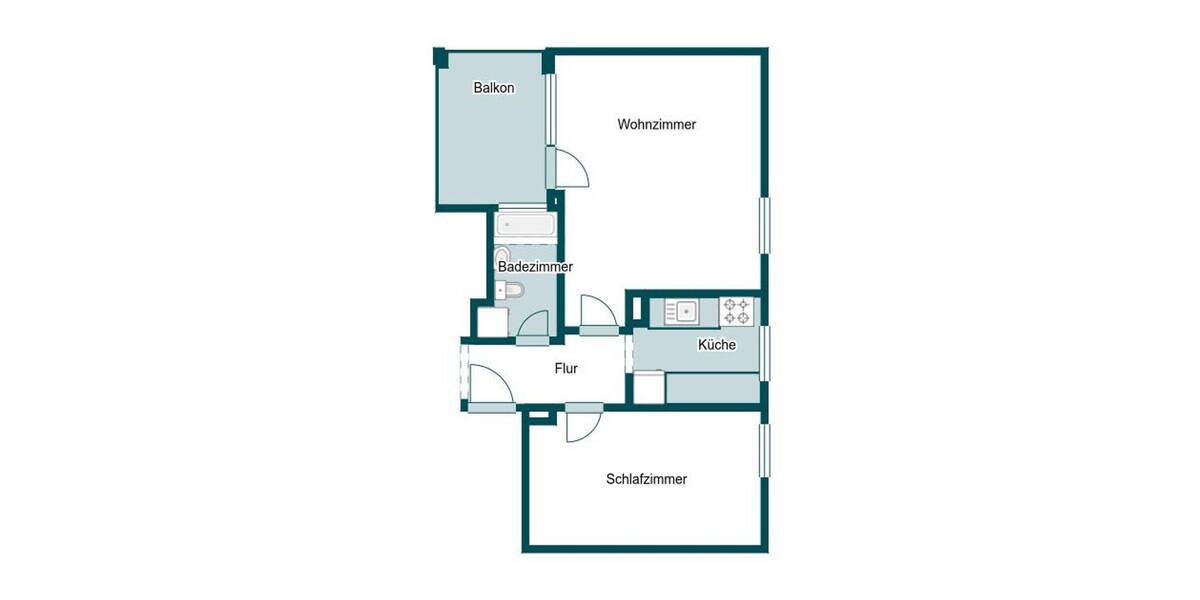 Etagenwohnung Markranstädt - 2 Zimmer, 56 m&sup2;, 138.000&euro; | Angebot:26596032