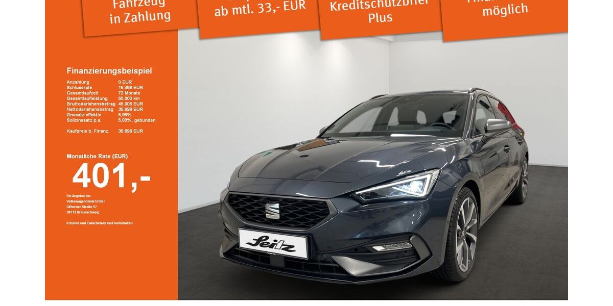 Seat Leon 1.500 km 33.590 &euro; Weingarten 88250