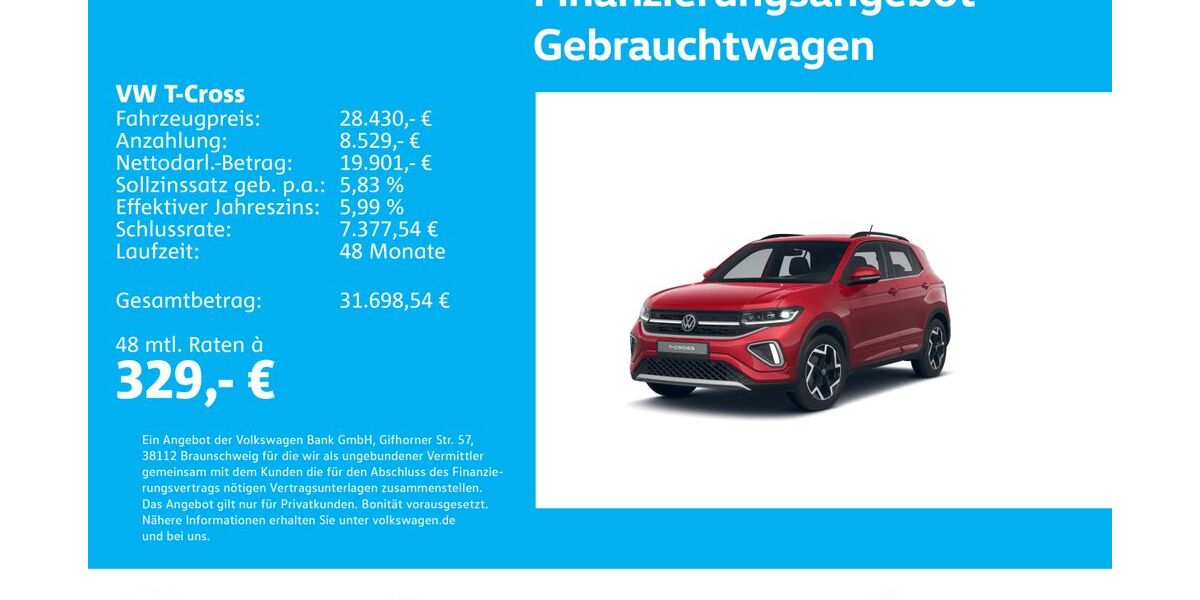 VW T-Cross 11.461 km 28.930 &euro; Stuttgart-Feuerbach 70469