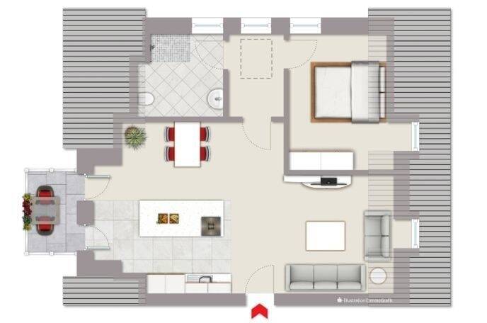 Etagenwohnung Wyk - 2 Zimmer, 61 m&sup2;, 475.000&euro; | Angebot:25670111