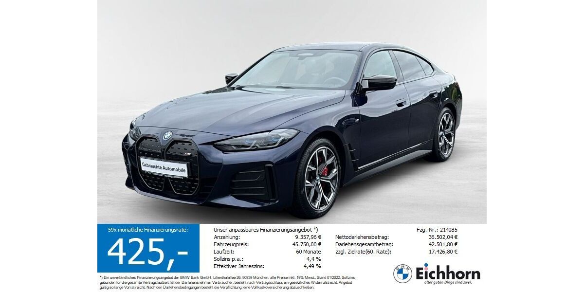 BMW i4 56.250 km 45.598 &euro; Miltenberg 63897