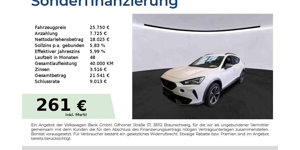 Cupra Formentor 44.550 km 25.750 &euro; Nürnberg 90431