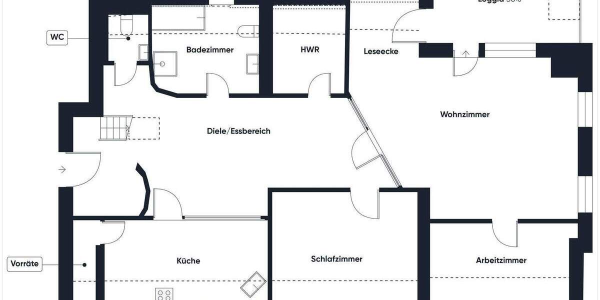Etagenwohnung Stade Barge - 3 Zimmer, 130 m&sup2;, 319.000&euro; | Angebot:24823881