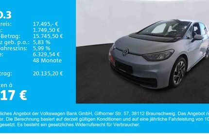 VW ID.3 50.400 km 17.495 € Gersthofen 86368