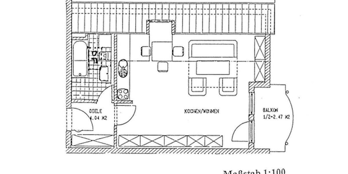 Dachgeschoßwohnung Töging am Inn - 1 Zimmer, 41 m&sup2;, 492&euro; | Angebot:25512898
