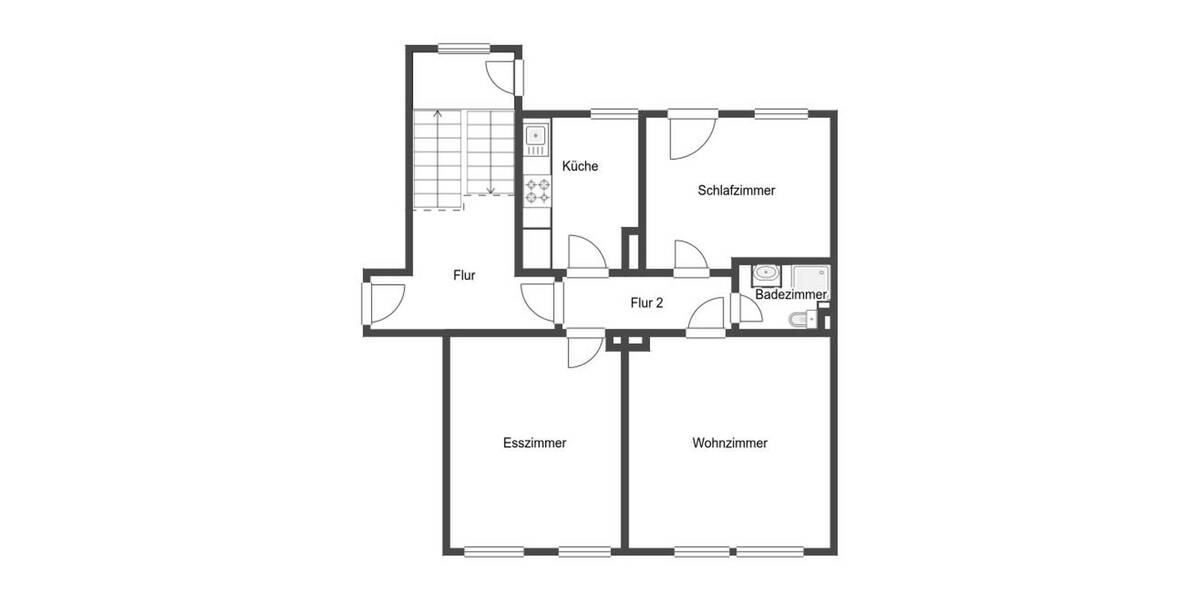Etagenwohnung Flensburg Sandberg - 3 Zimmer, 60 m&sup2;, 149.000&euro; | Angebot:26414480