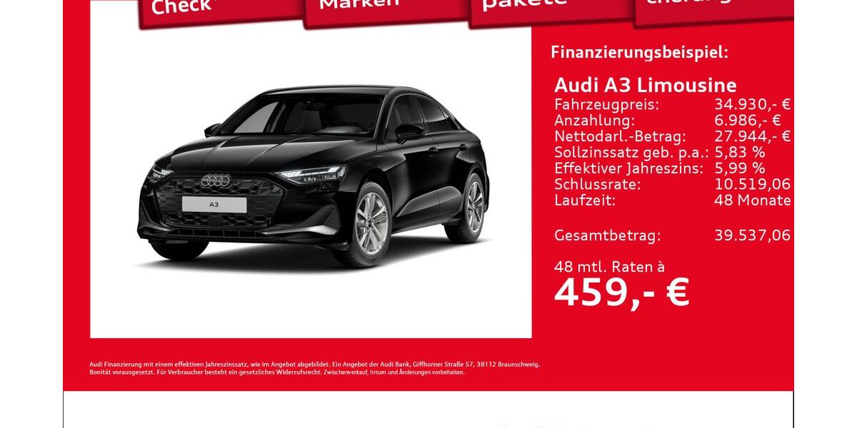 Audi A3 1.899 km 34.930 &euro; Hamburg 22419