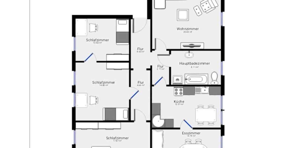Etagenwohnung Nossen - 5 Zimmer, 110 m&sup2;, 789&euro; | Angebot:26669936