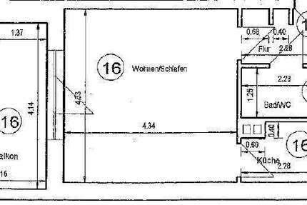 Wohnung Erfurt Johannesvorstadt - 1 Zimmer, 35 m&sup2;, 86.800&euro; | Angebot:25071841