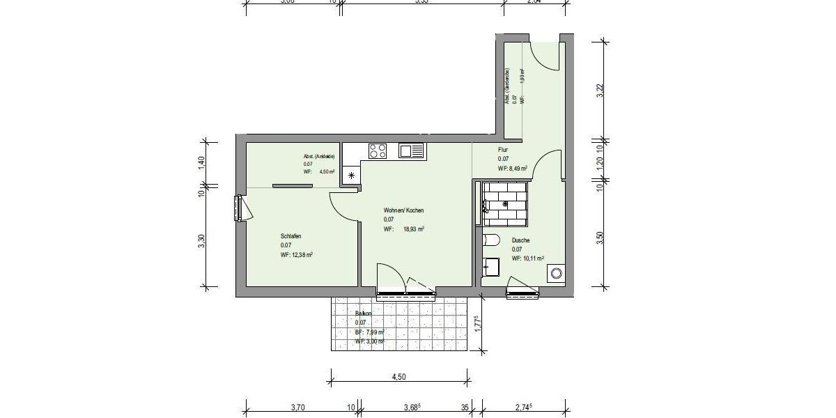 Etagenwohnung Bad Harzburg - 2 Zimmer, 58 m&sup2;, 356&euro; | Angebot:26564224