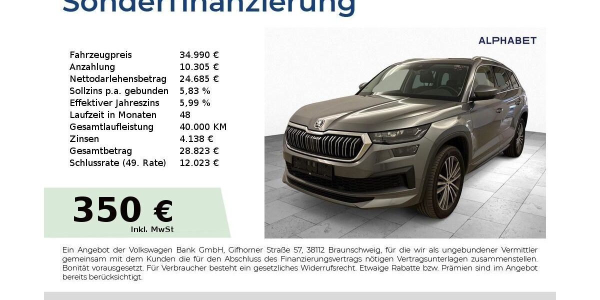 Skoda Kodiaq 60.650 km 34.990 &euro; Nürnberg 90431
