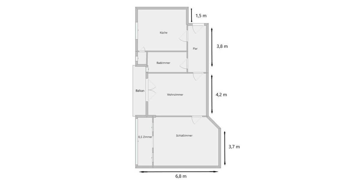 Etagenwohnung Osnabrück Wüste - 2 Zimmer, 76 m&sup2;, 695&euro; | Angebot:26896389