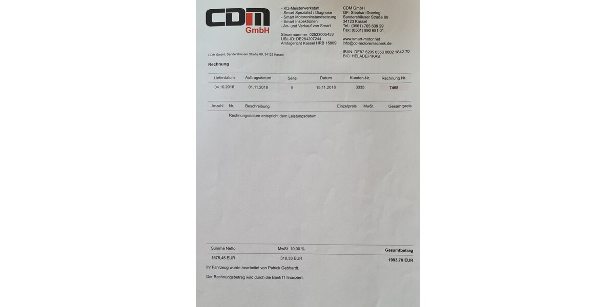 Smart ForTwo 136.000 km 2.300 &euro; Osterburken 74706