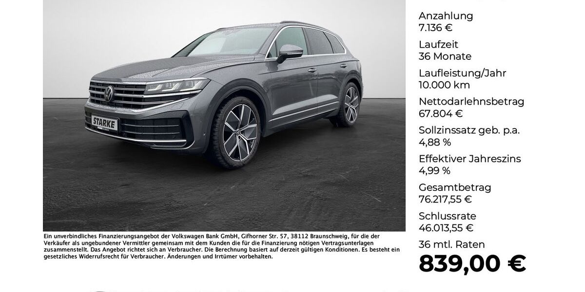 VW Touareg 17.075 km 74.470 &euro; Vechta 49377