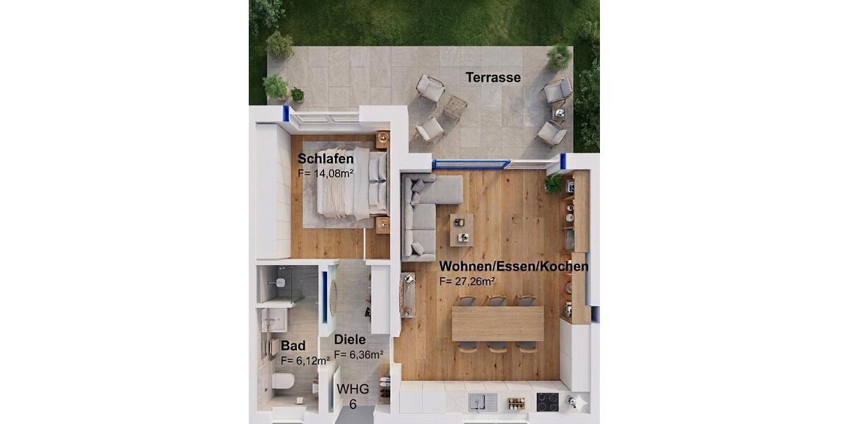 Etagenwohnung Mitterfels - 2 Zimmer, 68 m&sup2;, 690&euro; | Angebot:26394254
