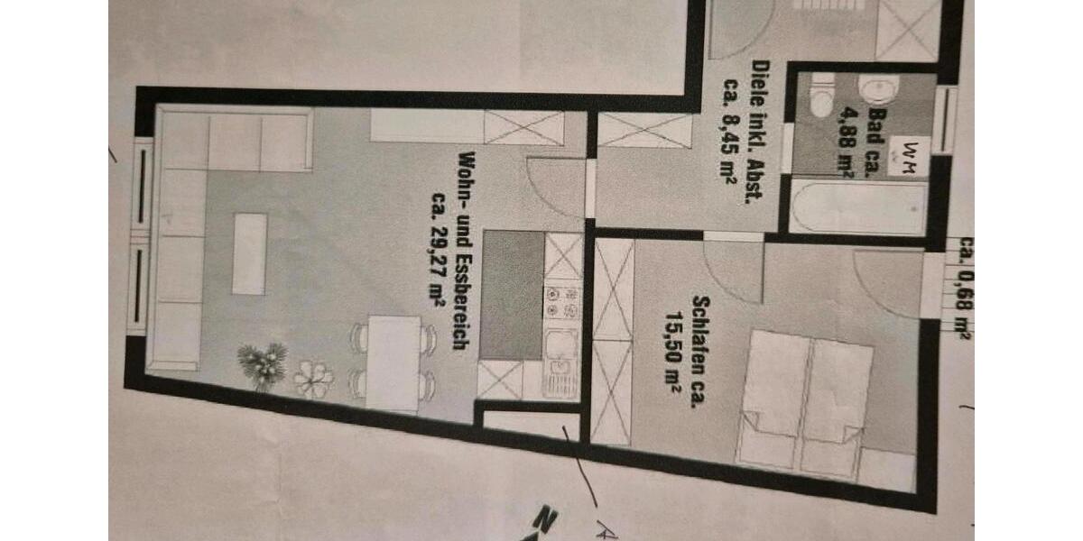 Etagenwohnung Ottobrunn - 2 Zimmer, 58 m&sup2;, 1.450&euro; | Angebot:26266152