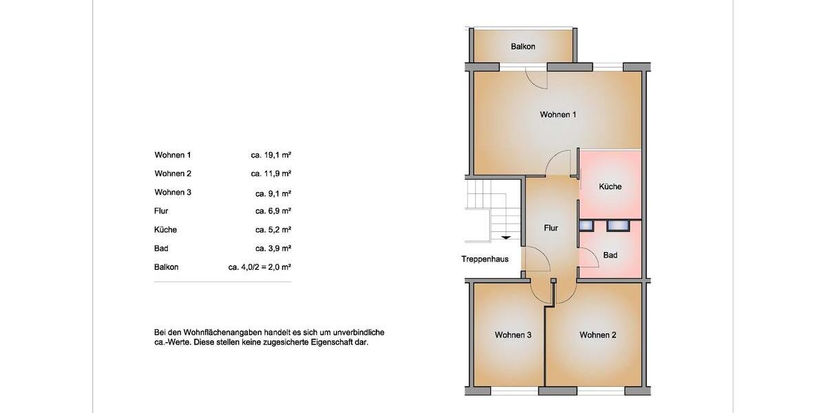 Etagenwohnung Jacobsdorf - 3 Zimmer, 58 m&sup2;, 423&euro; | Angebot:26555627