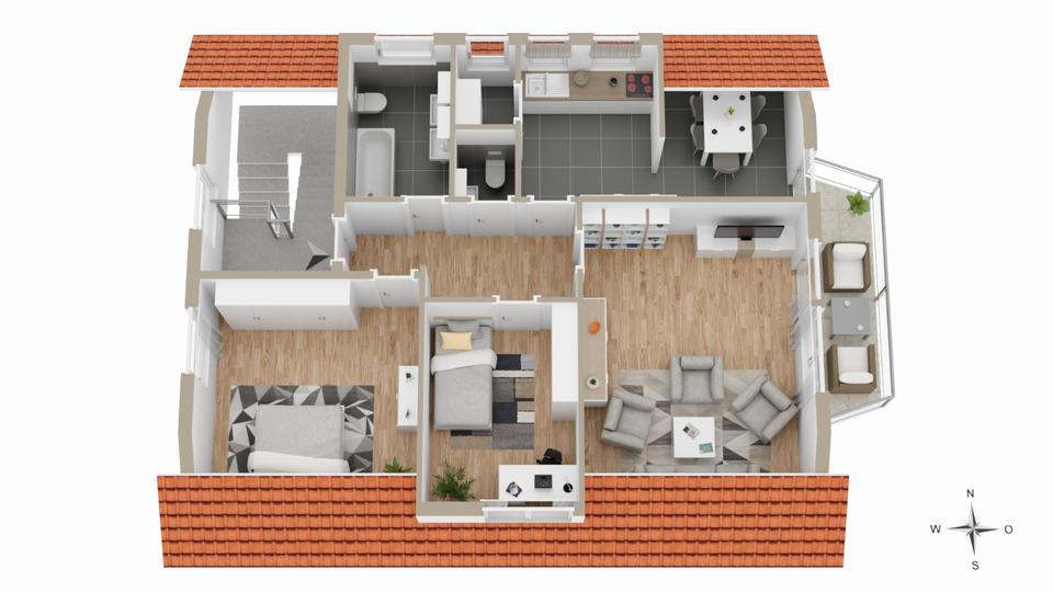 Etagenwohnung Porta Westfalica - 3 Zimmer, 80 m&sup2;, 269.000&euro; | Angebot:26763379
