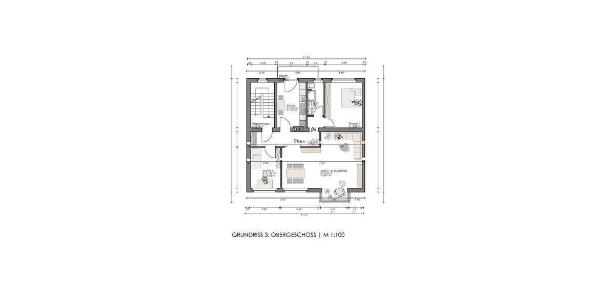Etagenwohnung Koblenz Bubenheim - 3 Zimmer, 93 m&sup2;, 310.000&euro; | Angebot:27071239