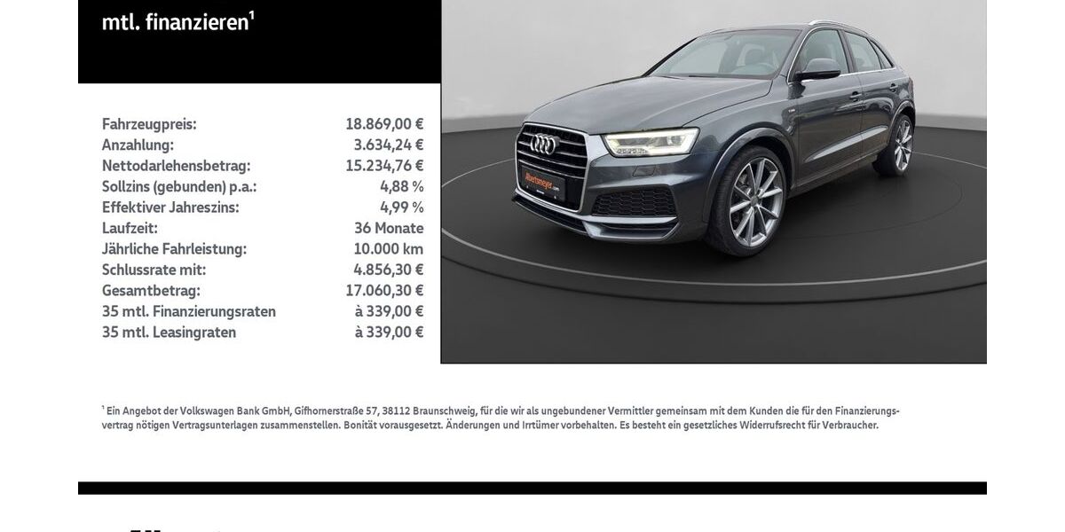 Audi Q3 135.564 km 17.948 &euro; Leinefelde-Worbis/DE 37327