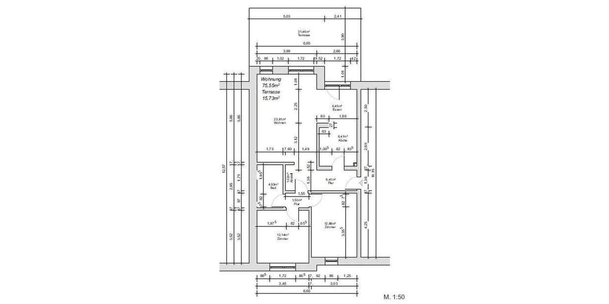 Etagenwohnung Eckernförde - 3 Zimmer, 76 m&sup2;, 1.100&euro; | Angebot:25535660