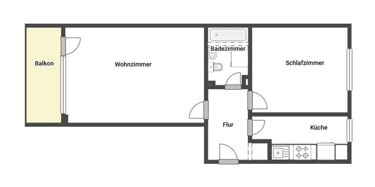 Sehr schön geschnittene 2-ZW mit TG-Stellplatz und Balkon in Fürth 2 zimmer