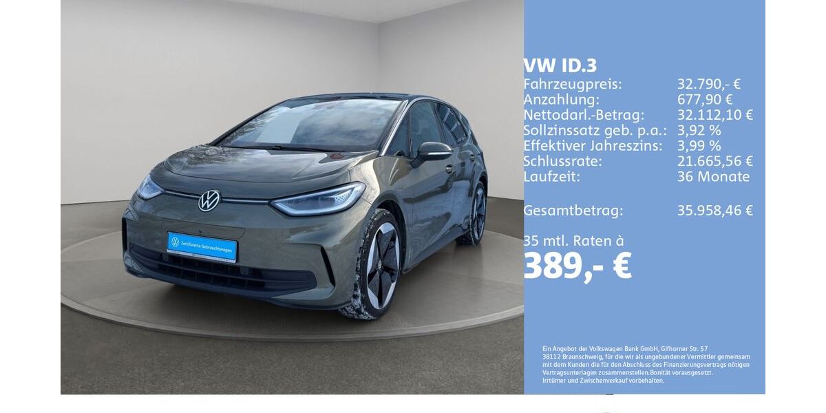 VW ID.3 23.331 km 30.890 &euro; Flensburg 24941